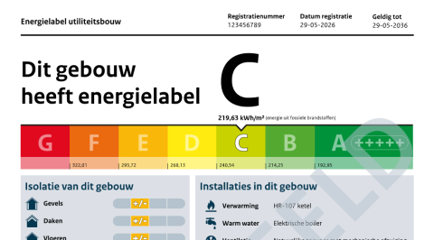 Voorbeeld Energielabel voor website